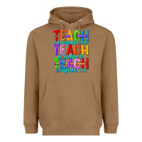 Toasted Coconut teach compassion teach kindness teach confidence Heavyweight Hoodie - texasbilliewilder