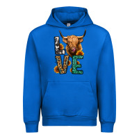 Cobalt love long haired cow Urban Hoodie - Jasminsmagicworld