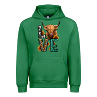 Emerald love long haired cow Urban Hoodie - Jasminsmagicworld
