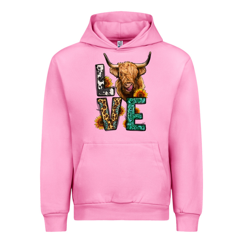 Love Long Haired Cow Urban Hoodie by Jasminsmagicworld | Teevron