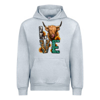 Heather Grey love long haired cow Urban Hoodie - Jasminsmagicworld