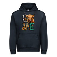 Navy love long haired cow Urban Hoodie - Jasminsmagicworld