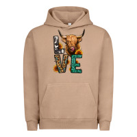 Pigment Burro love long haired cow Urban Hoodie - Jasminsmagicworld