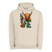 Pigment French Oak love long haired cow Urban Hoodie - Jasminsmagicworld