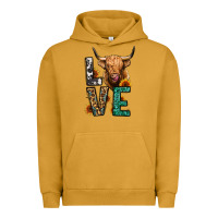 Pigment Peanut Butter love long haired cow Urban Hoodie - Jasminsmagicworld