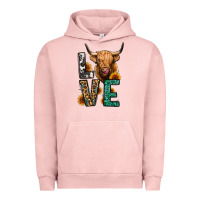 Pigment Salmon love long haired cow Urban Hoodie - Jasminsmagicworld