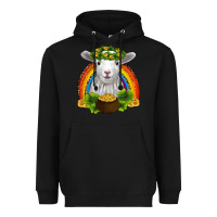 Black st patricks day baby sheep shamrocks gold rainbow Heavyweight Hoodie - RanaPortraitStore