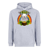 Heather Grey st patricks day baby sheep shamrocks gold rainbow Heavyweight Hoodie - RanaPortraitStore