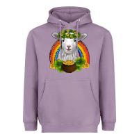 Lavender st patricks day baby sheep shamrocks gold rainbow Heavyweight Hoodie - RanaPortraitStore