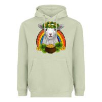 Matcha st patricks day baby sheep shamrocks gold rainbow Heavyweight Hoodie - RanaPortraitStore