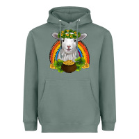Sage st patricks day baby sheep shamrocks gold rainbow Heavyweight Hoodie - RanaPortraitStore