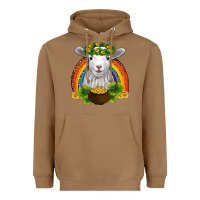 St Patricks Day Baby Sheep Shamrocks Gold Rainbow Heavyweight Hoodie | Teevron