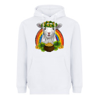 White st patricks day baby sheep shamrocks gold rainbow Heavyweight Hoodie - RanaPortraitStore