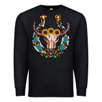 Black western horseshoe skull Premium Sweatshirt - RanaPortraitStore