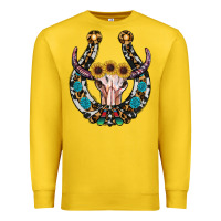 Lemon western horseshoe skull Premium Sweatshirt - RanaPortraitStore