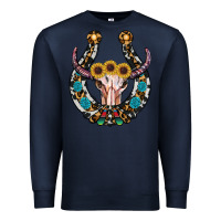 Navy western horseshoe skull Premium Sweatshirt - RanaPortraitStore
