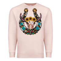 Western Horseshoe Skull Premium Sweatshirt | Teevron