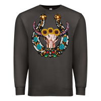 Smoke western horseshoe skull Premium Sweatshirt - RanaPortraitStore