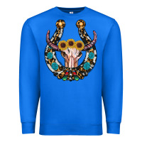 True Royal western horseshoe skull Premium Sweatshirt - RanaPortraitStore