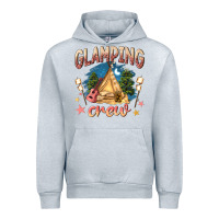 Heather Grey glamping crew Urban Hoodie - NancyCooperArtShop