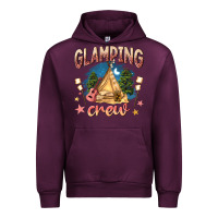 Mauve Wine glamping crew Urban Hoodie - NancyCooperArtShop