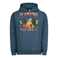 Pigment Midnight Navy glamping crew Urban Hoodie - NancyCooperArtShop