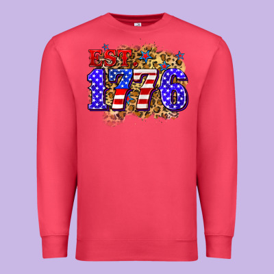 Est. 1776 4th Of July Premium Sweatshirt Designed By Zillion Design Studio