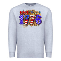 Heather Grey est. 1776 4th of july Premium Sweatshirt - Zillion Design Studio