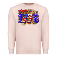 Pale Pink est. 1776 4th of july Premium Sweatshirt - Zillion Design Studio