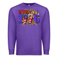 Purple est. 1776 4th of july Premium Sweatshirt - Zillion Design Studio