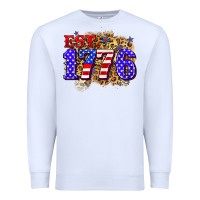 White est. 1776 4th of july Premium Sweatshirt - Zillion Design Studio
