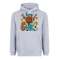 Heather Grey hay girl Heavyweight Hoodie - Zillion Design Studio