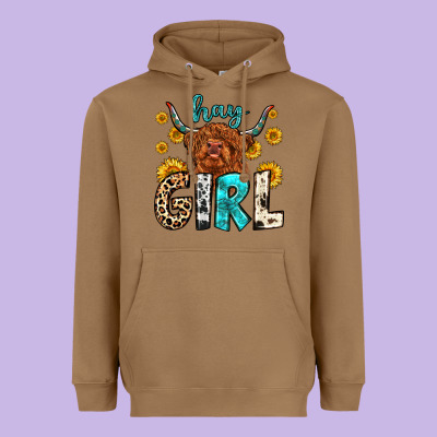 Hay Girl Heavyweight Hoodie Designed By Zillion Design Studio