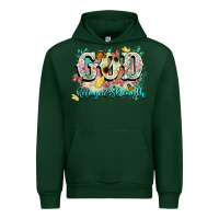 Forest Green god is my refugee and strength Urban Hoodie - NancyCooperArtShop