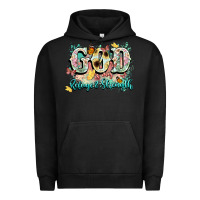 Pigment Black god is my refugee and strength Urban Hoodie - NancyCooperArtShop