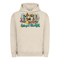 Pigment French Oak god is my refugee and strength Urban Hoodie - NancyCooperArtShop