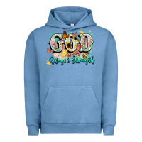 Pigment Pebble Blue god is my refugee and strength Urban Hoodie - NancyCooperArtShop