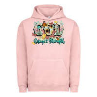 Pigment Salmon god is my refugee and strength Urban Hoodie - NancyCooperArtShop
