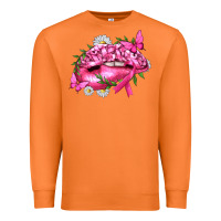 Carrot Breast Cancer with Ribbon Pink Lips Premium Sweatshirt - texasbilliewilder