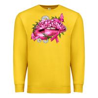 Lemon Breast Cancer with Ribbon Pink Lips Premium Sweatshirt - texasbilliewilder
