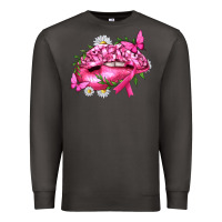 Smoke Breast Cancer with Ribbon Pink Lips Premium Sweatshirt - texasbilliewilder