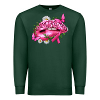 Sports Green Breast Cancer with Ribbon Pink Lips Premium Sweatshirt - texasbilliewilder