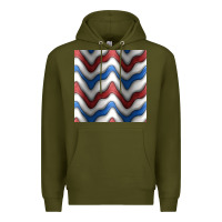 Army Green 4th july stripes seamless pattern Premium Hoodie - BundleAndBundleShop
