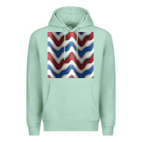 Seafoam 4th july stripes seamless pattern Premium Hoodie - BundleAndBundleShop