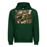 Forest Green black and brown cowhide camouflage Urban Hoodie - BarkalooDesign