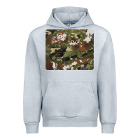 Heather Grey black and brown cowhide camouflage Urban Hoodie - BarkalooDesign