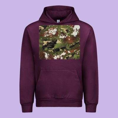 Black And Brown Cowhide Camouflage Urban Hoodie Designed By Barkaloodesign