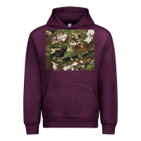 Mauve Wine black and brown cowhide camouflage Urban Hoodie - BarkalooDesign