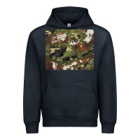 Navy black and brown cowhide camouflage Urban Hoodie - BarkalooDesign