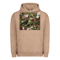 Pigment Burro black and brown cowhide camouflage Urban Hoodie - BarkalooDesign